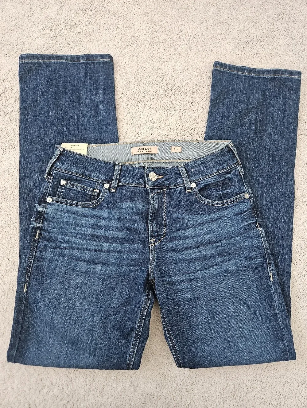 NWT Ariat | Perfect Rise Straight Leg Jeans Long Length Cowgirl Womens 31L